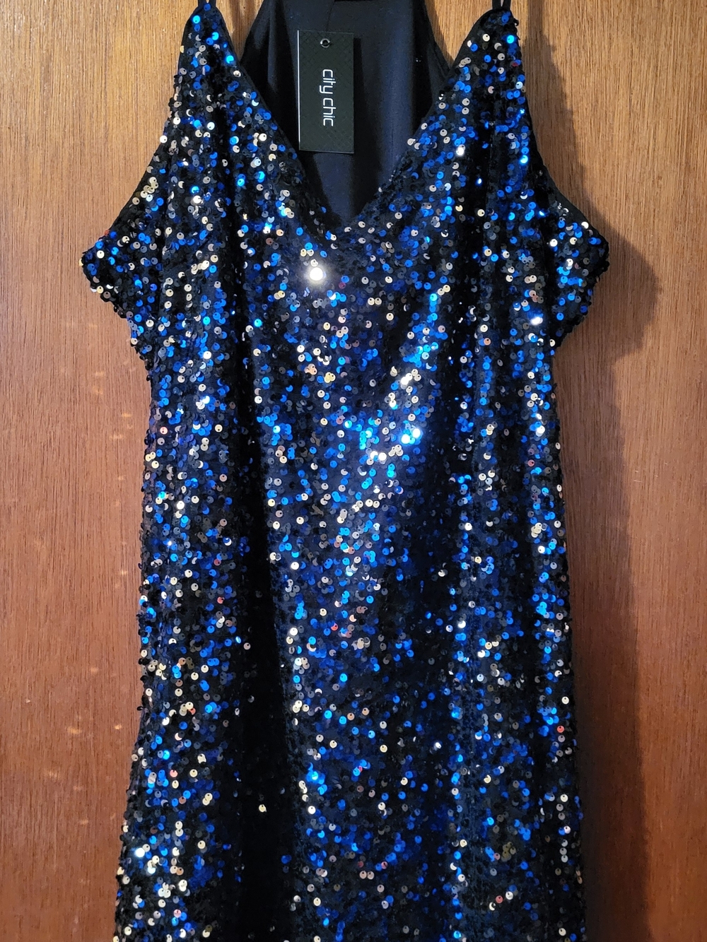 City Chic Blue Sequin Dress